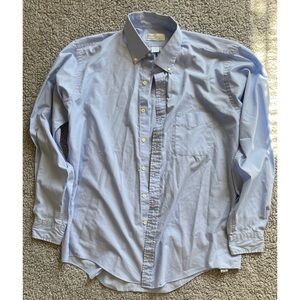Arrow Criterion Men’s 16.5 Light Blue Long Sleeve Button Down Dress Shirt.
